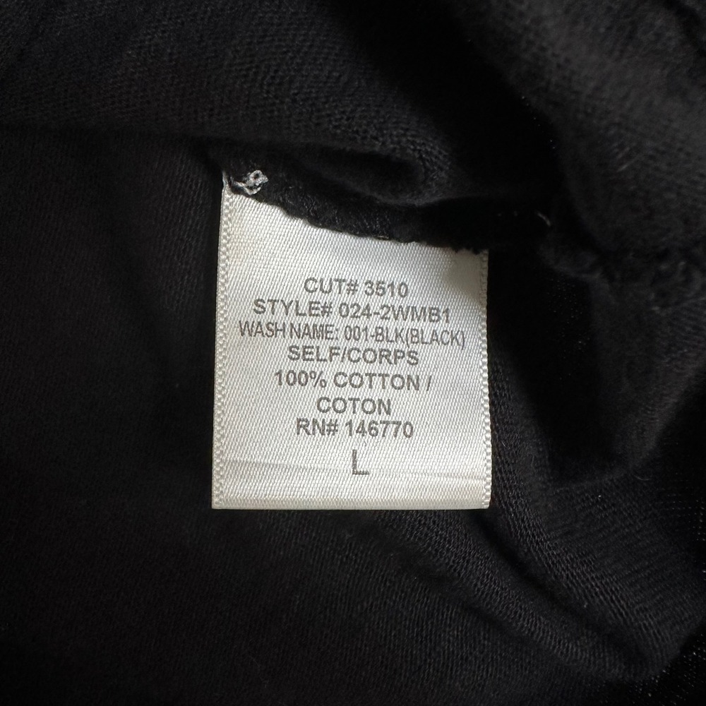 RE/DONE Bodysuit Womens Large Black Short Sleeve Cotton Crew‎ Neck - Picture 3 of 5